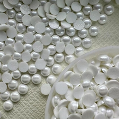 OPL Korean-Style Hot Fix Epoxy Acrylic Jelly Rhinestones - Crystal White Pearls 