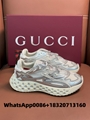 Screener GG Leather trimmed canvas sneakers