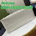 2025 Light beige, canvas blue leather bag 