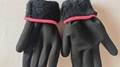 winter glove +sandy nitrile coated