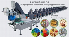 Multi-material mixing counting packaging machine
