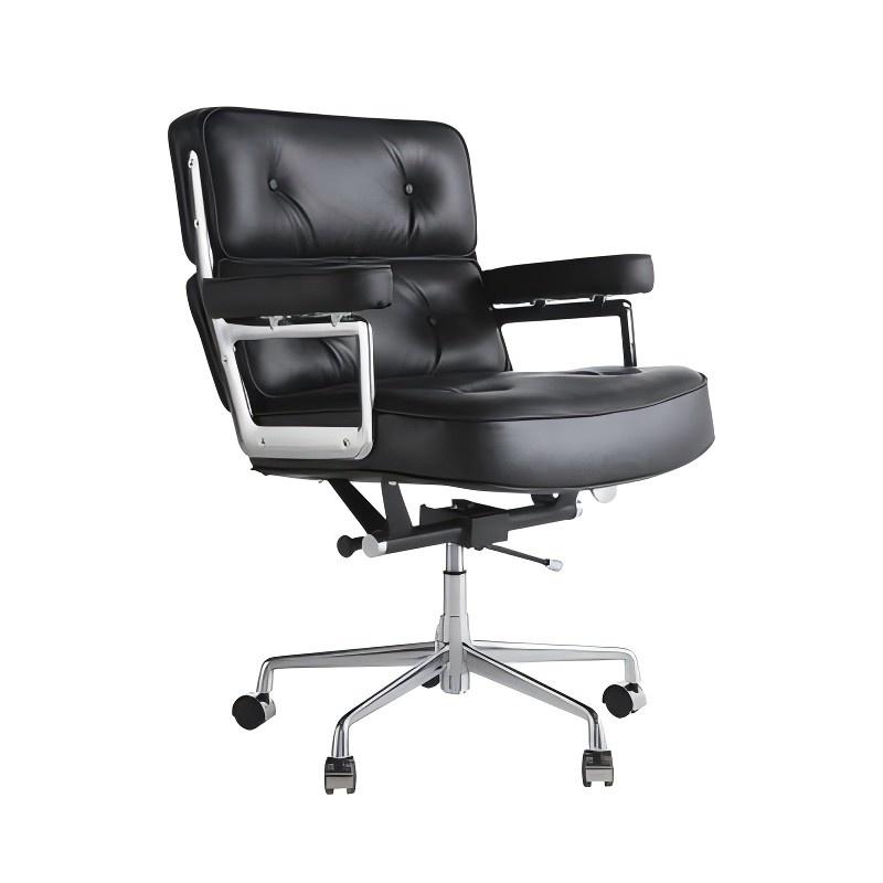 Contemporary Black genuine Leather Executive chair Manager chair 2