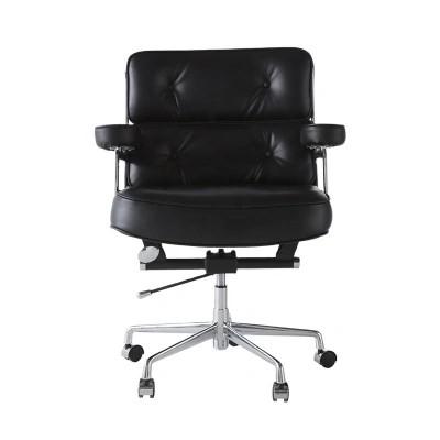 Contemporary Black genuine Leather Executive chair Manager chair 3