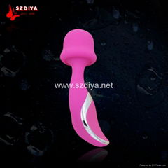 Climax 7 Modes Vibration USB Rechargeable Silicone AV Wand Vibrator for Woman