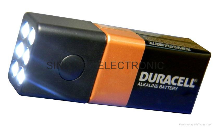 9 volt battery flashlight