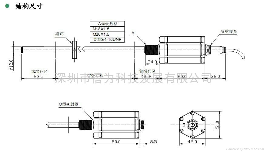 High precision Magnetostrictive  sensor 2