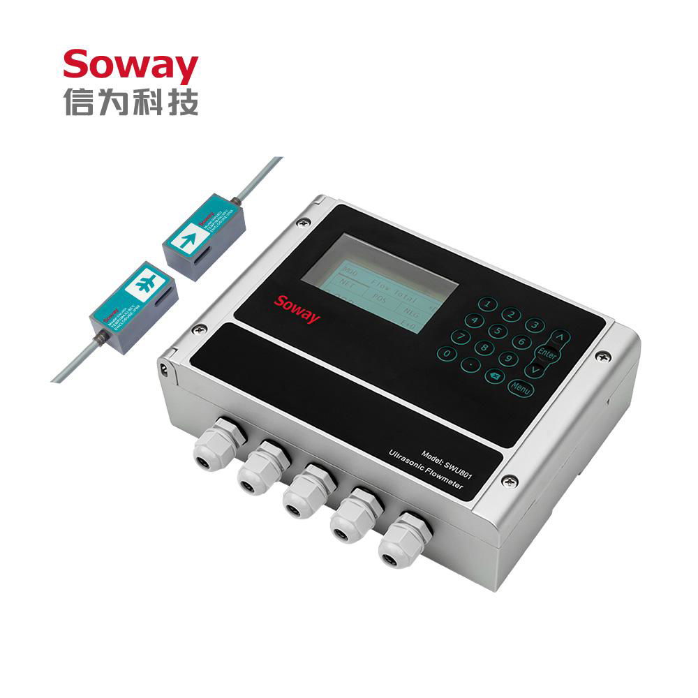 SWU801 Wall-mount clamp-on ultrasonic flow meter 2