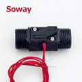 Black Plastic type G1/2 BSP Outer thread water flow sensor 2