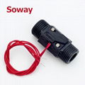 Black Plastic type G1/2 BSP Outer thread water flow sensor