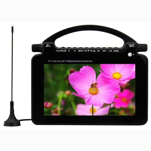 7" Portable LCD TV with High Sensitivity FM,Multimedia Player and Built-in Batte 2