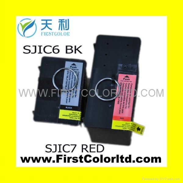  COMPATIBLE EPSON SJIC3 BK ink  SJIC4 RED INK TM-J2100 receipt printer   4