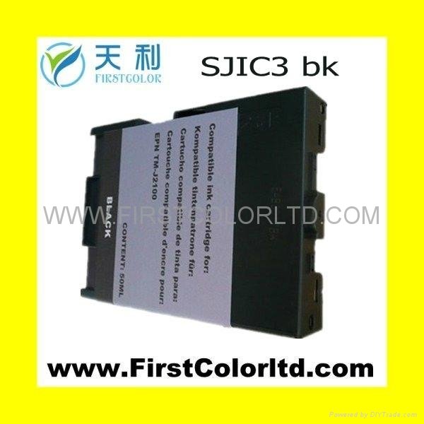  COMPATIBLE EPSON SJIC3 BK ink  SJIC4 RED INK TM-J2100 receipt printer  