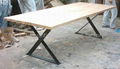 Reclaimed Wood Top, Iron Base Dining Table #6855