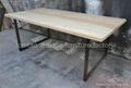 Wood top iron base Dining Table #6822