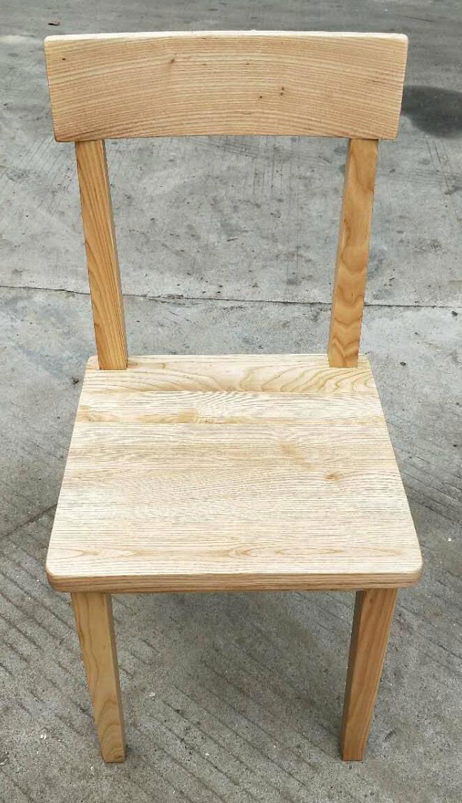 solid elm wood chair