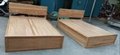 solid elm wood bed with 2 storages