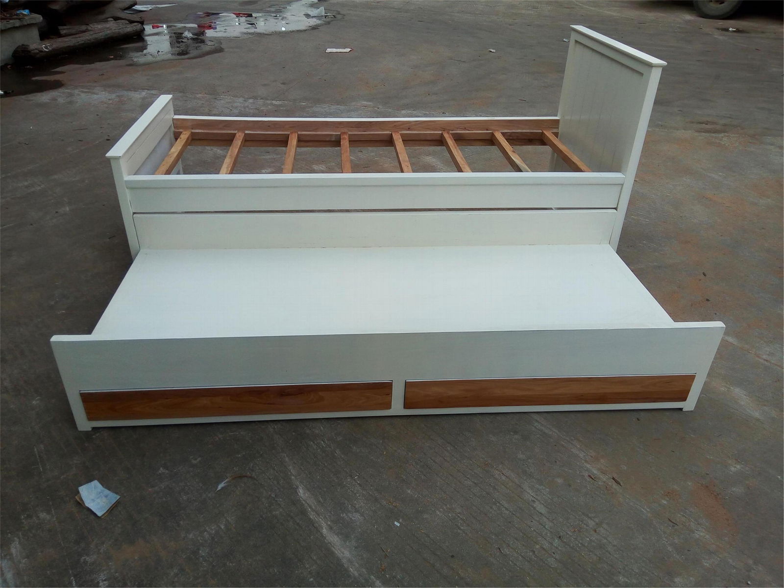 solid elmwood kids bed with bed under 2