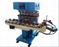 6-colors open ink well pad printing machine with flame treatment for bottle caps 1