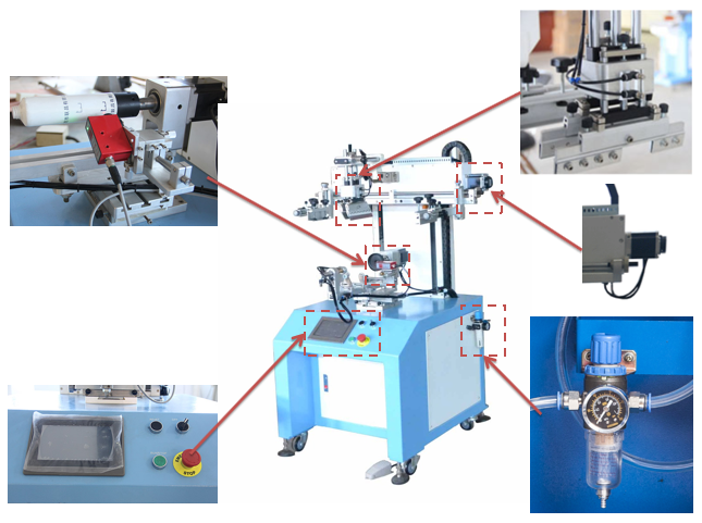 Screen Printer With Color Sensor Screen Printing Machine For Burgundy Bottle 13