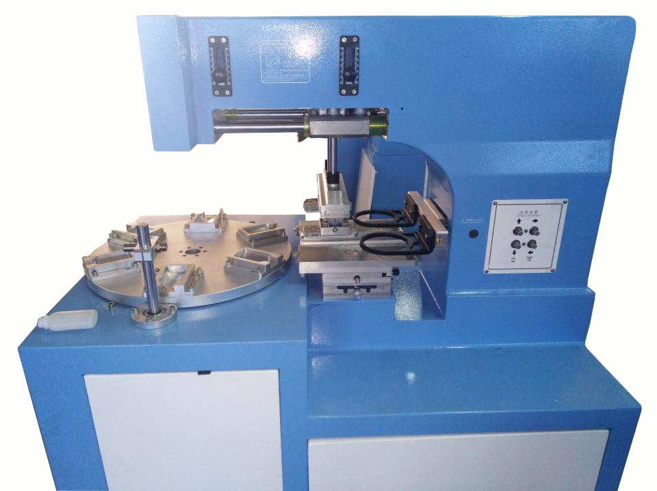 PLC 2 color pad printing machine with 6 station  6