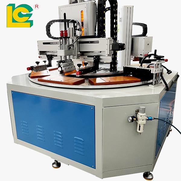 Two-color turntable flat screen printing machine 5