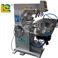 2-color open ink well pad printing machine with conveyor with rotary system 