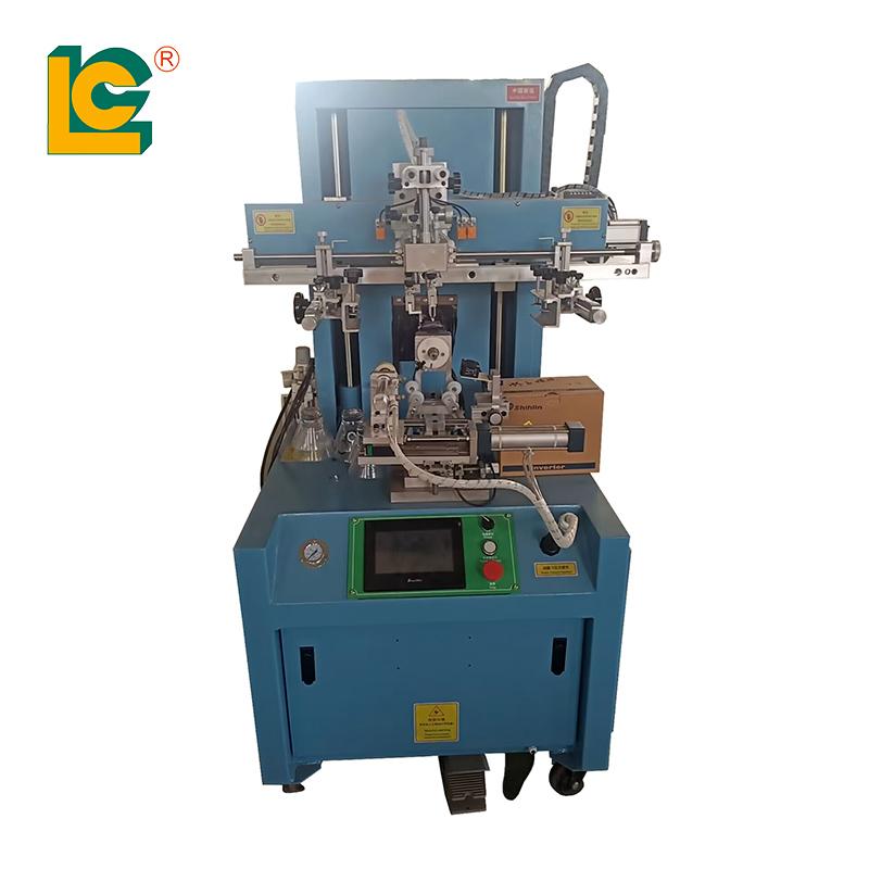 Fan-shaped Bottle Silk Screen Printing Machine with color sensor 2