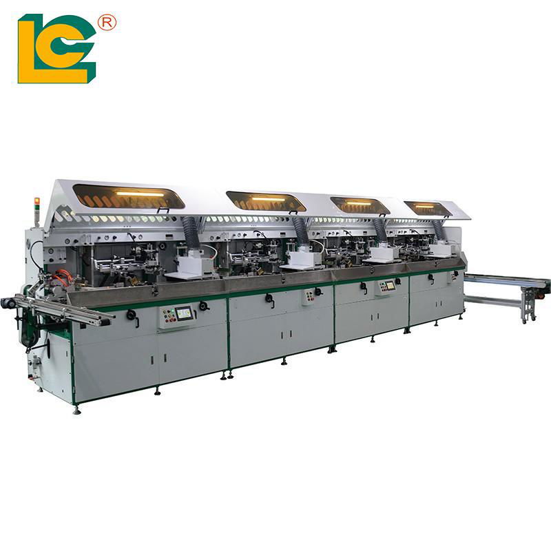 4 color automatic big bucket screen printing machine