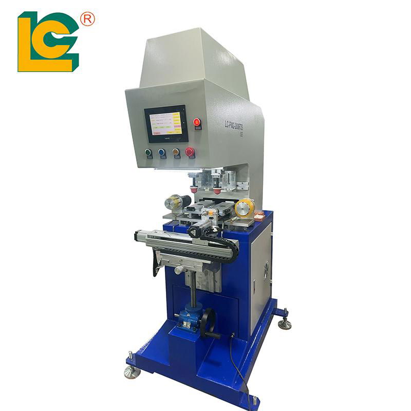 Full Servo Motor 2- Color Sealed Cup Pad Printing Machine with Rotary Fixture