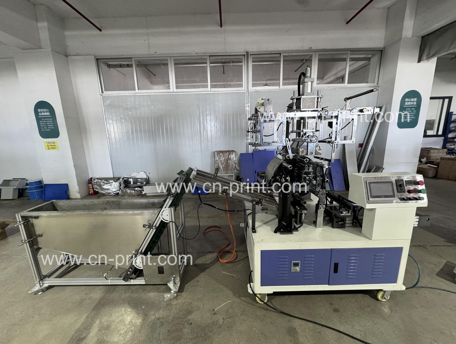 Automatic rotary heat transfer machine with flame processing 5