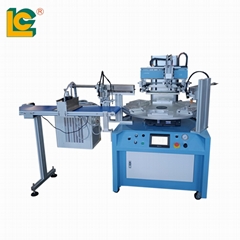 Rotary pneumatic flat screen printing machine