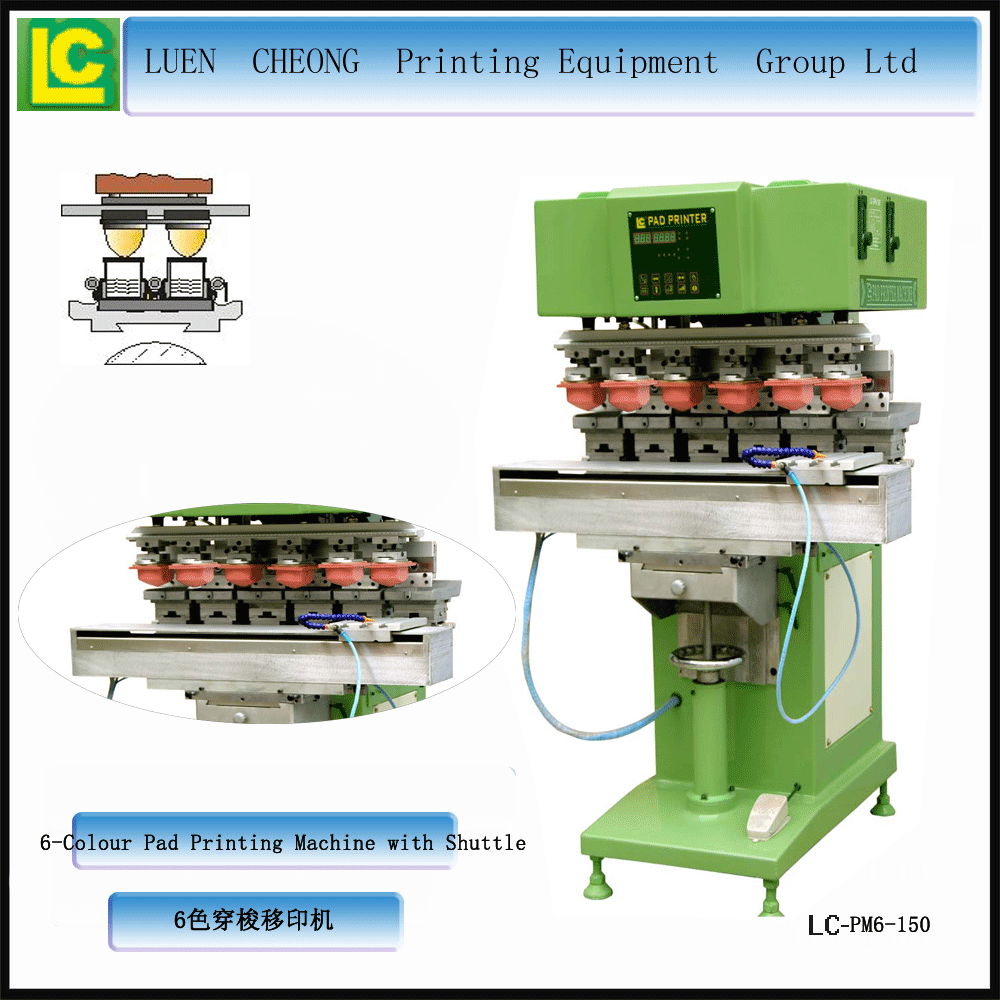 SIX-Colour  Shuttleing Pad Printing Machine  4