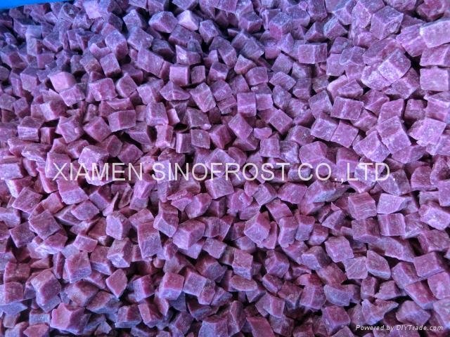 IQF purple sweet potato,sliced/diced 4