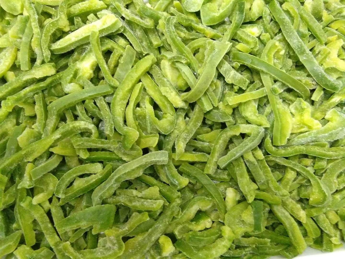 IQF Green Pepper Strips,Frozen Green Peppers Strips,IQF Sliced Green Peppers 5