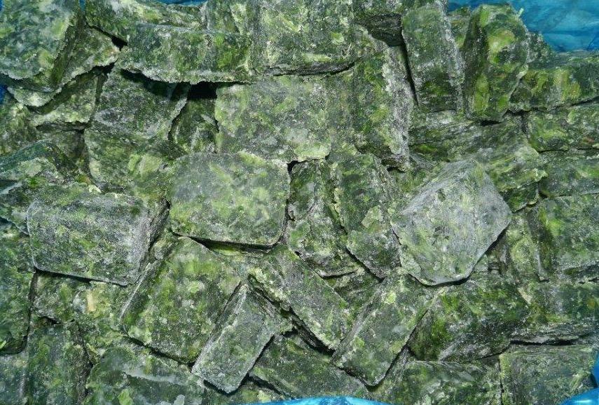 Frozen Chopped Spinach Tablets, IQF Chopped Spinach Tablets, IQF Chopped Spinach 4