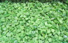 IQF Green Peppers Dices,Frozen Green Pepper Dices,IQF Green Pepper Cubes