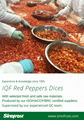 IQF Red Peppers Dices,Frozen Red Pepper Dices,IQF Red Pepper Cubes 18