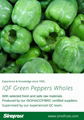 IQF Green Pepper Strips,Frozen Green Peppers Strips,IQF Sliced Green Peppers 16