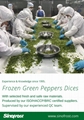 IQF Green Peppers Dices,Frozen Green Pepper Dices,IQF Green Pepper Cubes