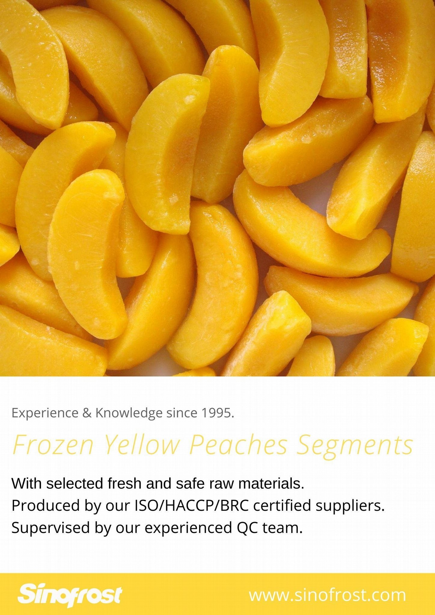 IQF Yellow Peaches Segments,Frozen Yellow Peach Segments,IQF Sliced Yellow Peach 2