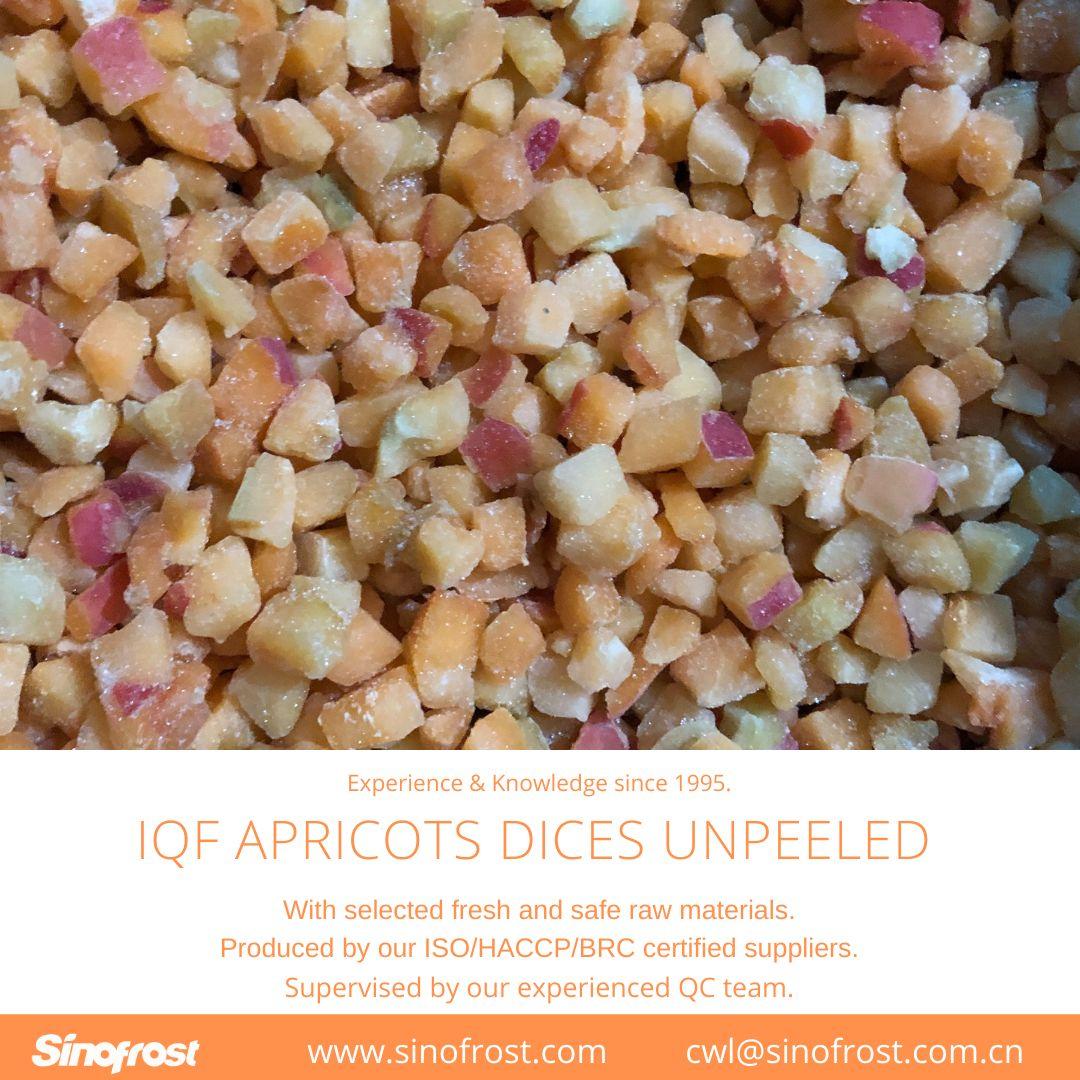 IQF Apricot Dices,Frozen Apricot Dices,IQF Diced Apricots,unpeeled,unblanched 2