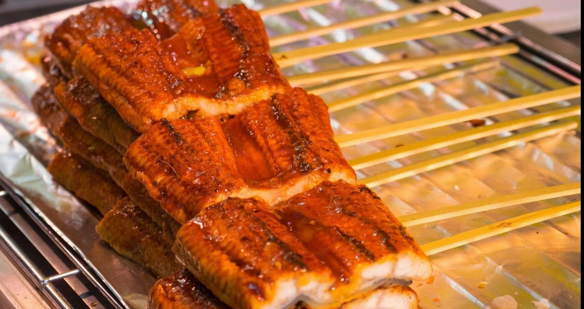 Frozen Roasted Eel Skewers(2/3/4),Frozen BBQ Eel Skewers,Unagi Kabayaki