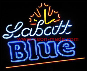 labit blue neon beer sign