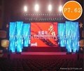 Real pixel full color P7.62 indoor led stage background