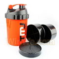 Protein Shaker Blender Mixer Cup Sports Fitness gym 3 Layers Multifunction 600ml