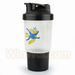 Shaker protein powder cup fitness portable Layered 700ml cups