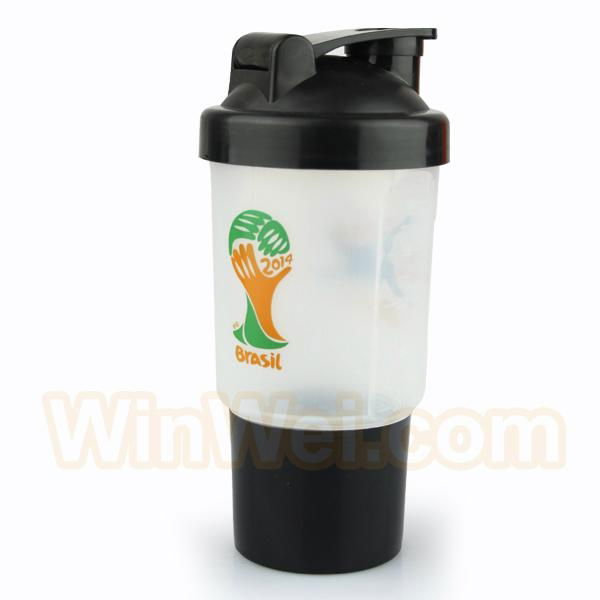 Shaker protein powder cup fitness portable Layered 700ml cups 2