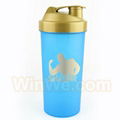 Shaker water bottle with storage container