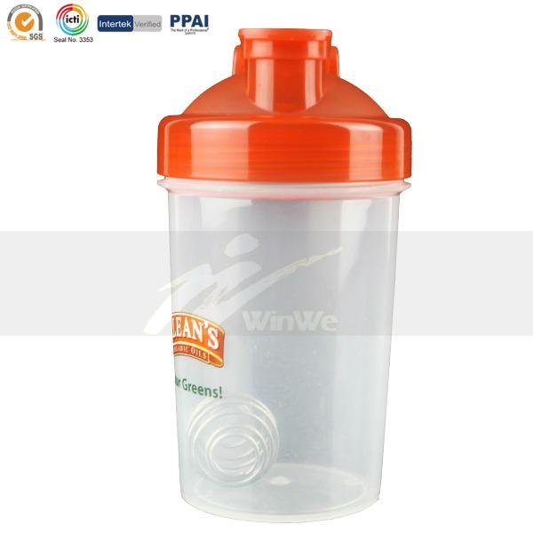 300ML Smart Shake Gym Protein Shaker Mixer Cup Blender Bottle Whisk Ball 3