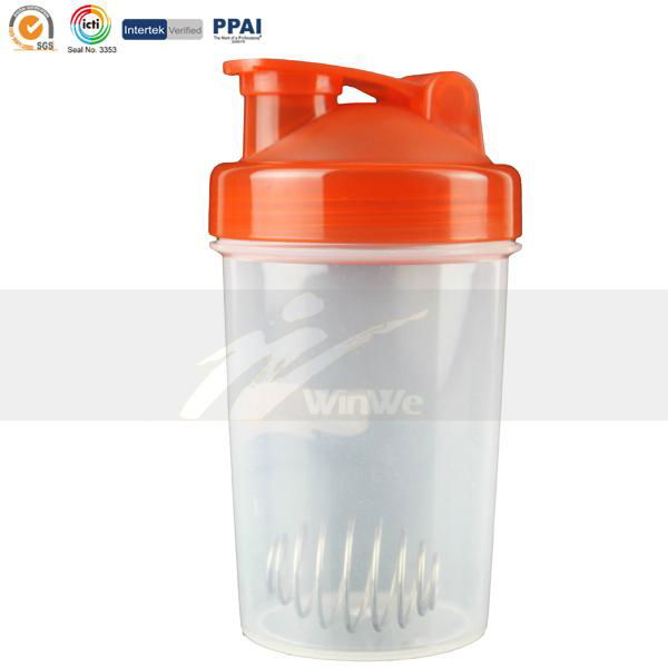 300ML Smart Shake Gym Protein Shaker Mixer Cup Blender Bottle Whisk Ball 4